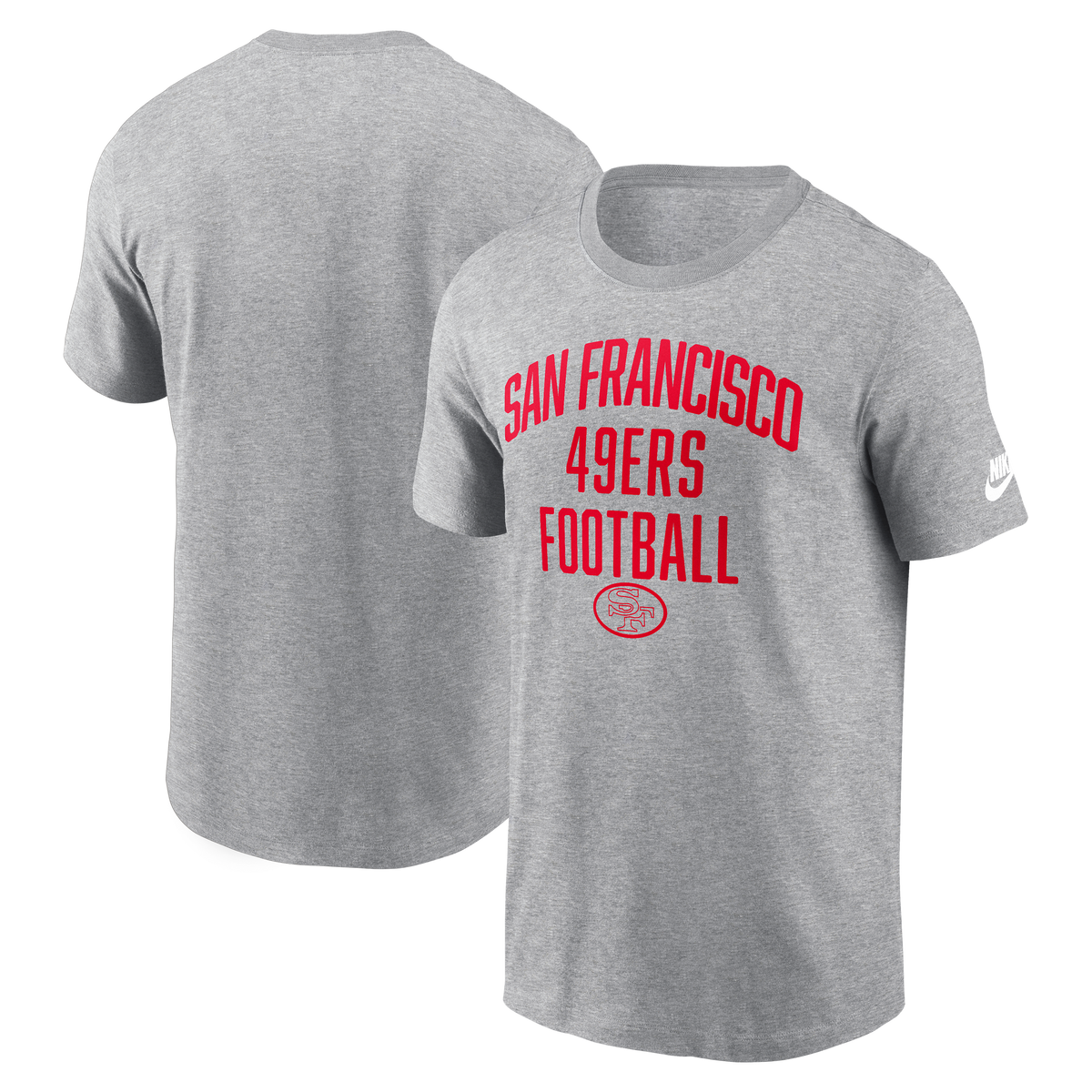 Nike Men San Francisco 49ers Club Essential T-Shirt product image 3, provided for visual reference and product detail review