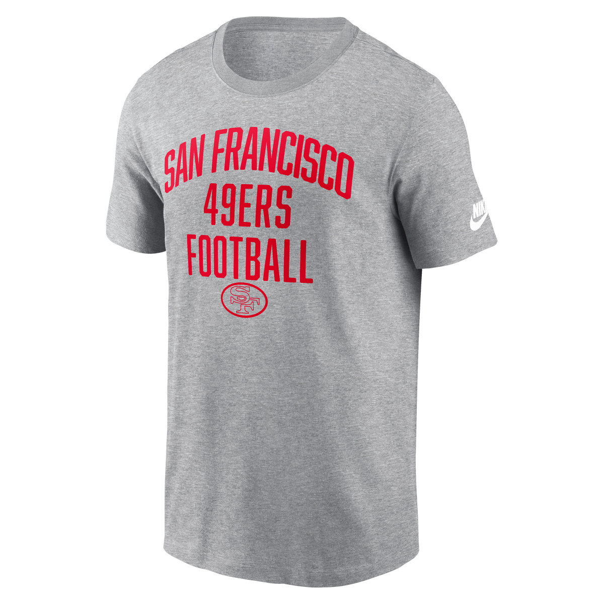 Nike Men San Francisco 49ers Club Essential T-Shirt product image 1, provided for visual reference and product detail review