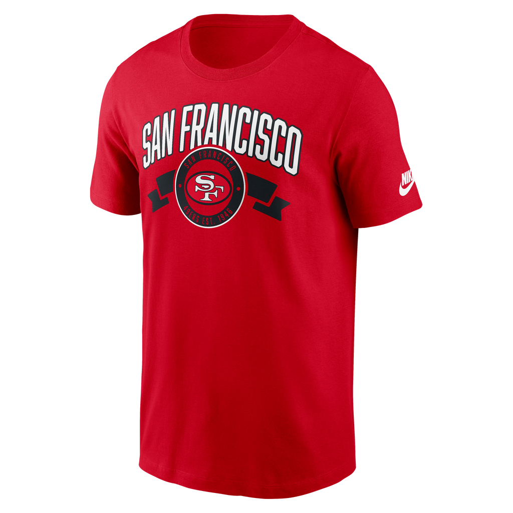 Nike San Francisco 49ers Club T-Shirt-Red product image 1, provided for visual reference and product detail review