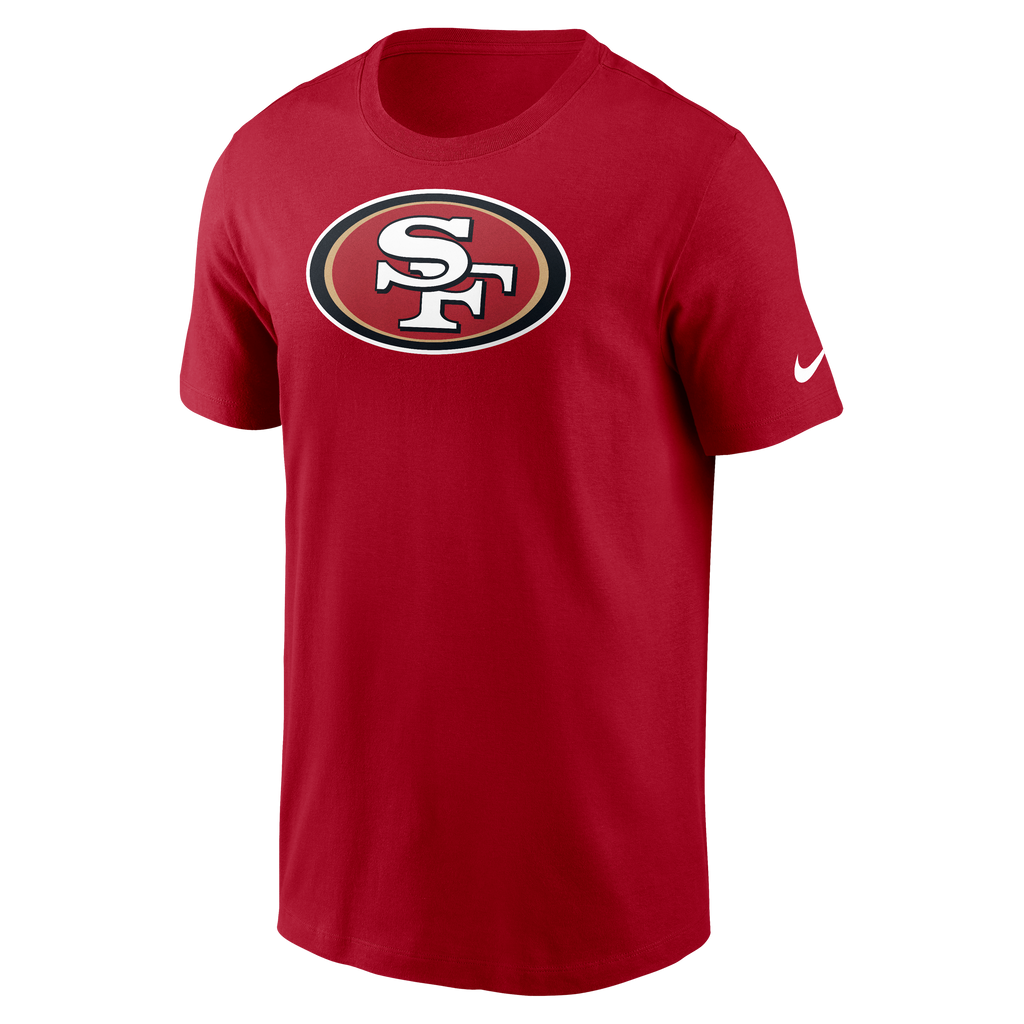 Nike Men San Francisco 49ers Logo T-Shirt-Red product image 1, provided for visual reference and product detail review