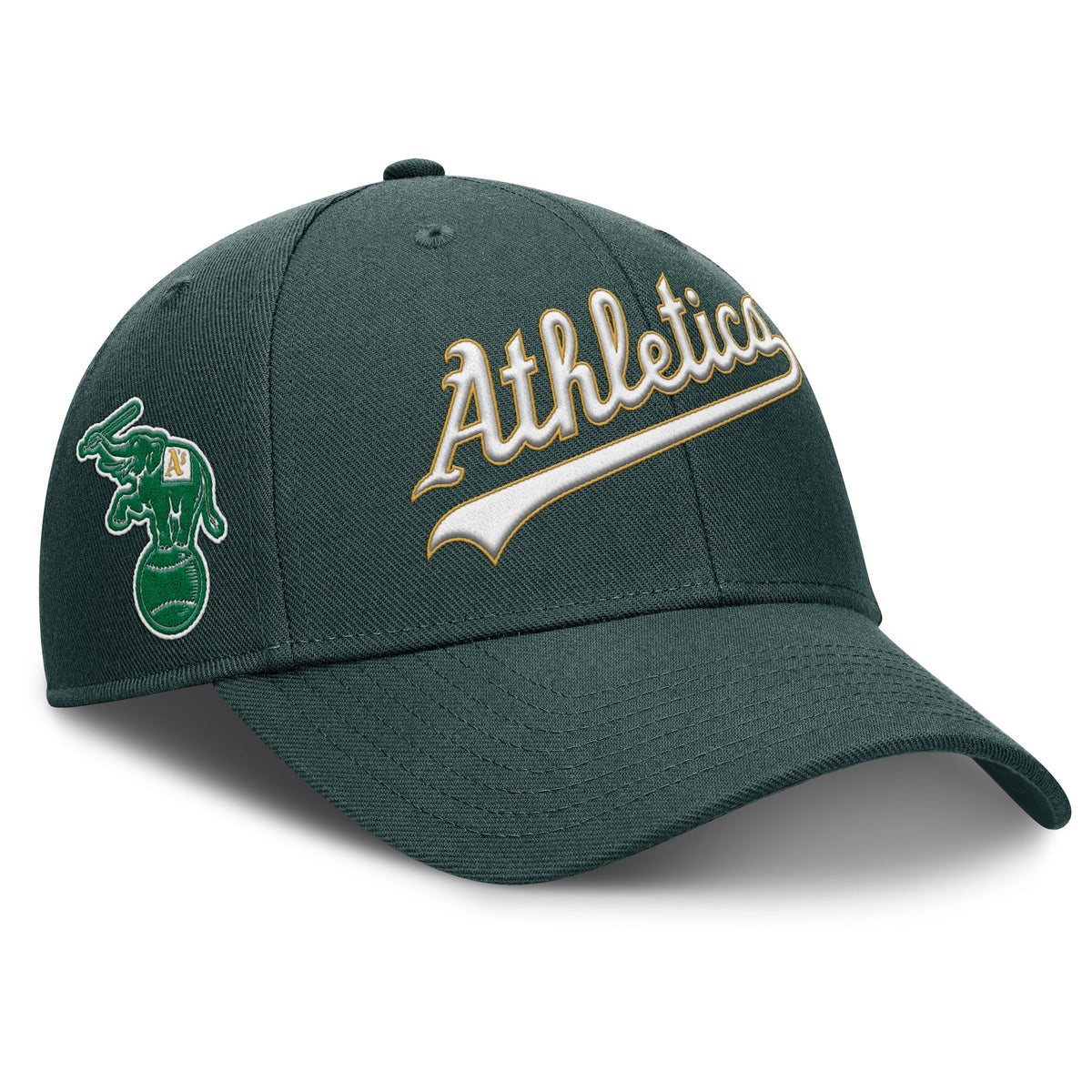 Nike Oakland Athletics RISE Snapback Hat product image 1, provided for visual reference and product detail review