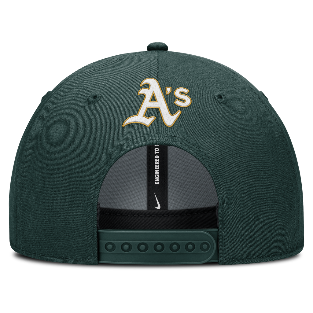 Nike Oakland Athletics RISE Snapback Hat product image 4, provided for visual reference and product detail review