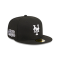New Era New York Mets Side patch 1986 World Series 59Fifty Fitted Hat-Black/White product image 1, provided for visual