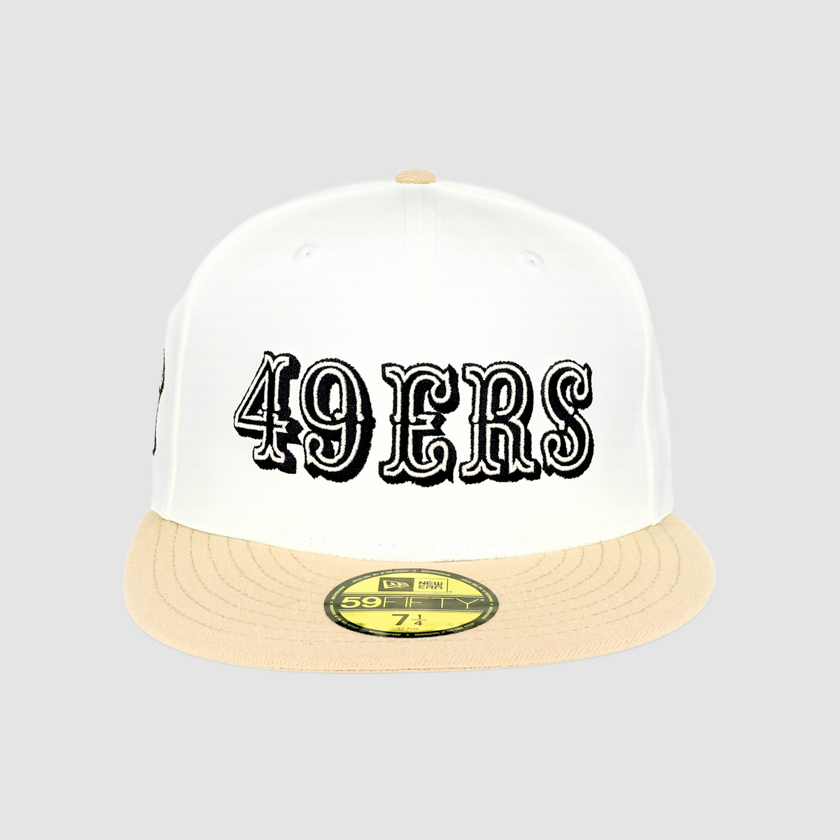 Exclusive San Francisco 49ers Official 59FIFTY Fitted, 75TH ANNIVERSARY SIDE PATCH SCRIPT -CHROME product image 2, provided