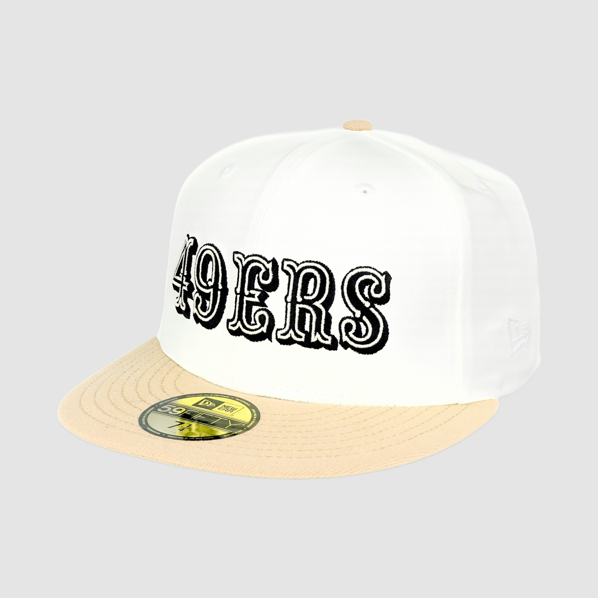 Exclusive San Francisco 49ers Official 59FIFTY Fitted, 75TH ANNIVERSARY SIDE PATCH SCRIPT -CHROME product image 3, provided