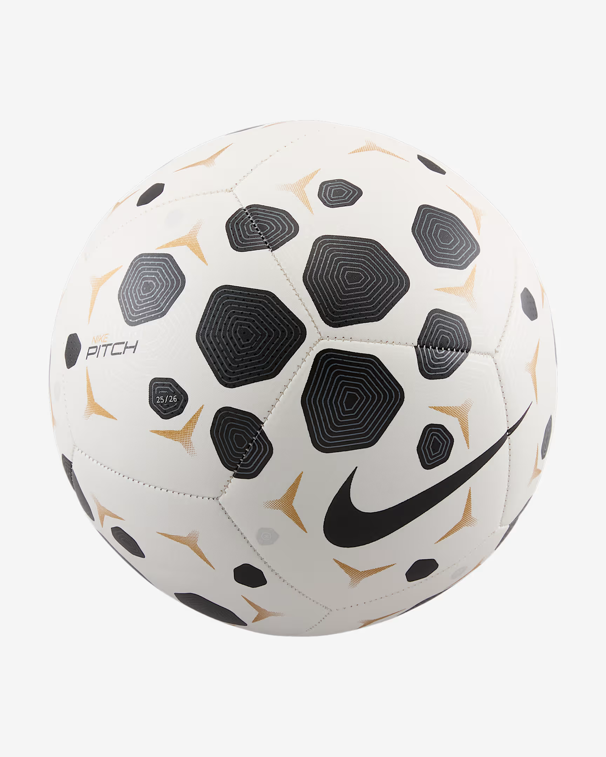 Nike Academy Soccer Ball-White/Black/black product image 1, provided for visual reference and product detail review