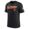 Nike San Francisco Giants Cooperstown Collection Eras Tri-Blend T-Shirt-Heather Black product image 1, provided for visual