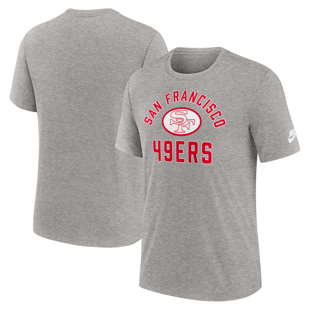 Nike San Francisco 49ers Rewind Essential T-Shirt-Grey product image 3, provided for visual reference and product detail