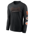 Nike San Francisco Giants Cooperstown Collection Knockout Long Sleeve T-Shirt-Black product image 1, provided for visual