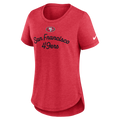 Nike Women San Francisco 49ers Tri-Blend Fashion T-Shirt -Red product image 1, provided for visual reference and product