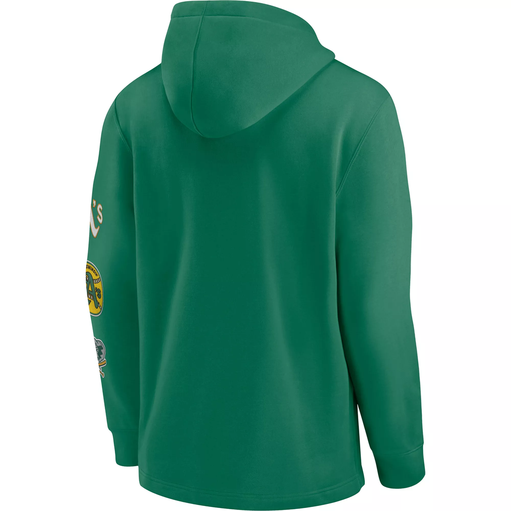 Nike Men Oakland Athletics Green Cooperstown Collection Rewind Hoodie product image 2, provided for visual reference and