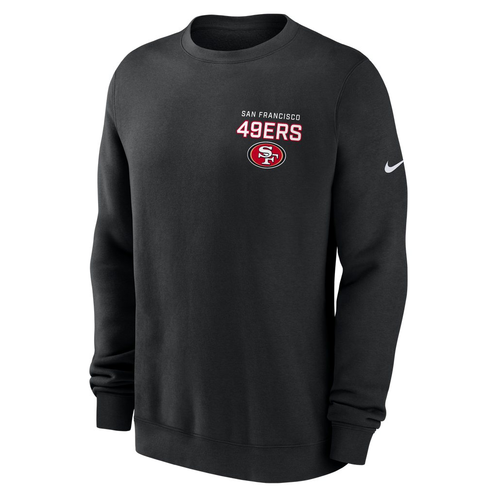 Nike San Francisco 49ers Club Crewneck - Black product image 1, provided for visual reference and product detail review