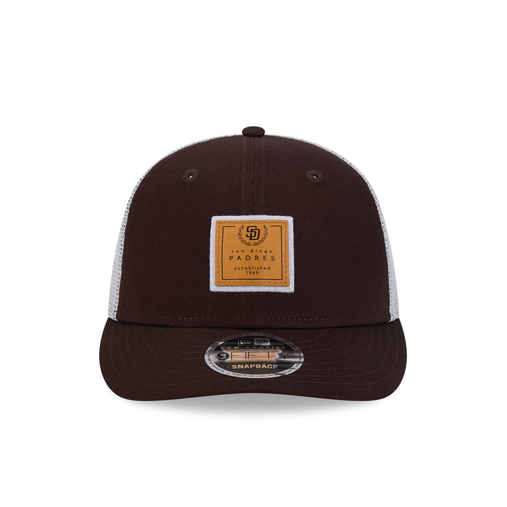 New Era San Diego Padres Court Sport Low Profile 9FIFTY Trucker Snapback Hat product image 3, provided for visual reference