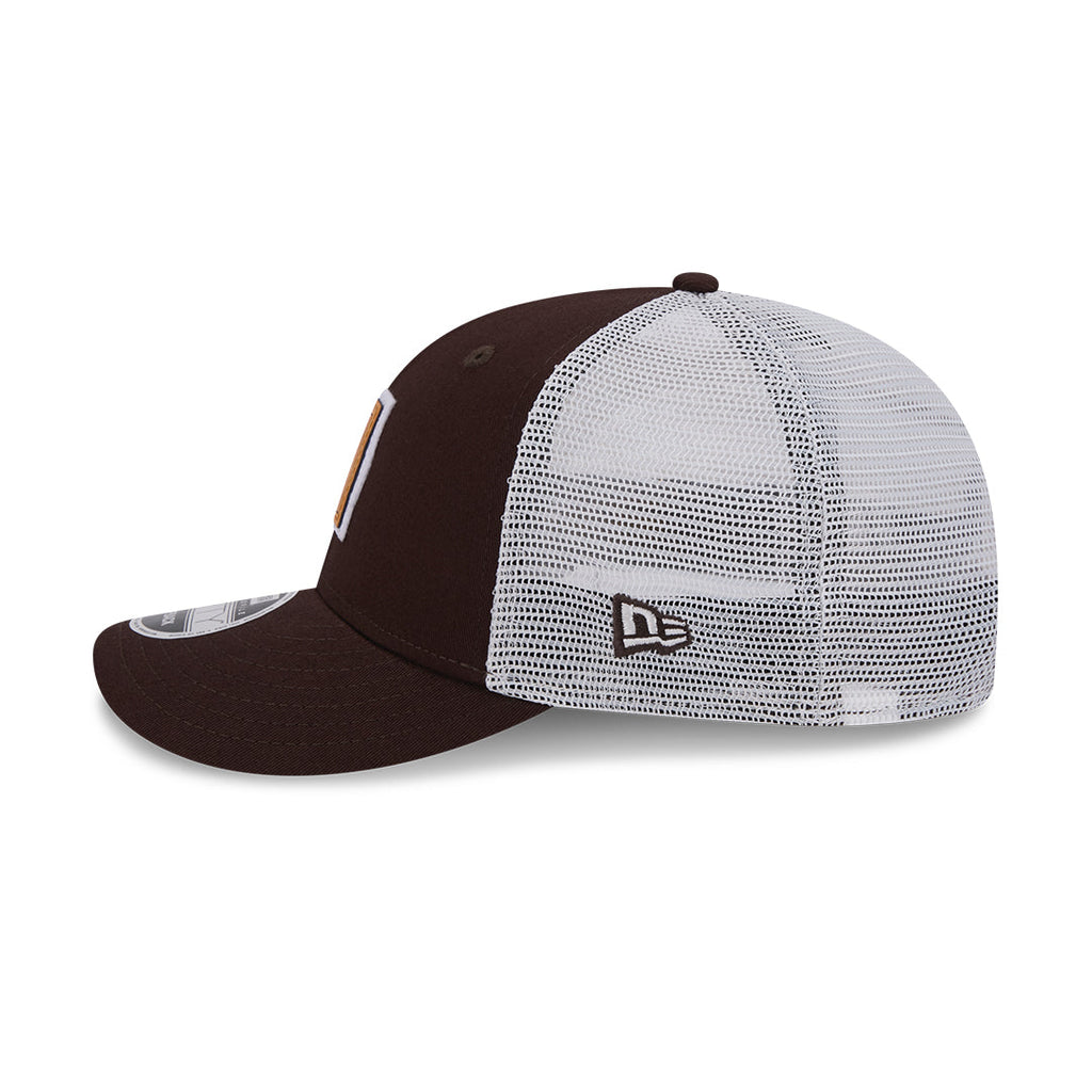 New Era San Diego Padres Court Sport Low Profile 9FIFTY Trucker Snapback Hat product image 5, provided for visual reference