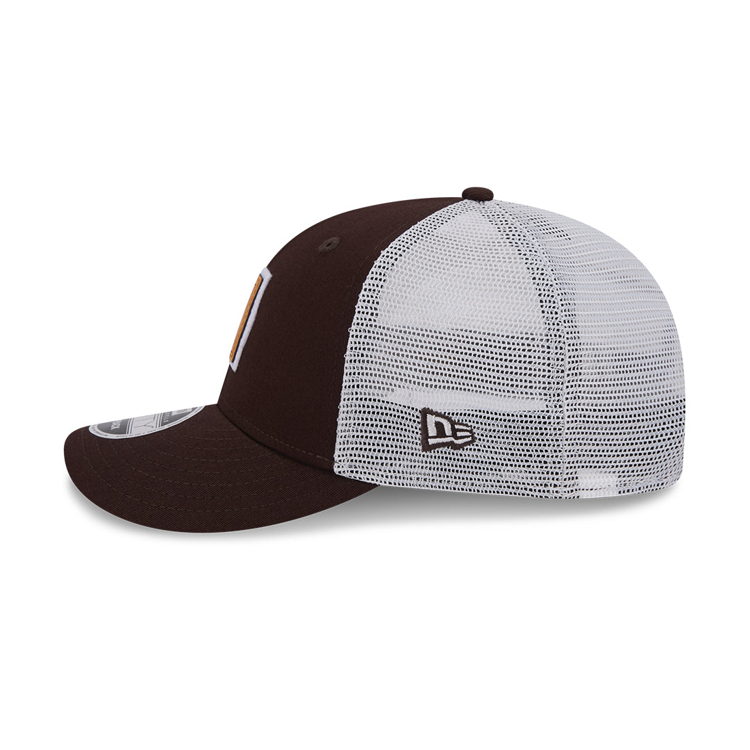 New Era San Diego Padres Court Sport Low Profile 9FIFTY Trucker Snapback Hat product image 5, provided for visual reference