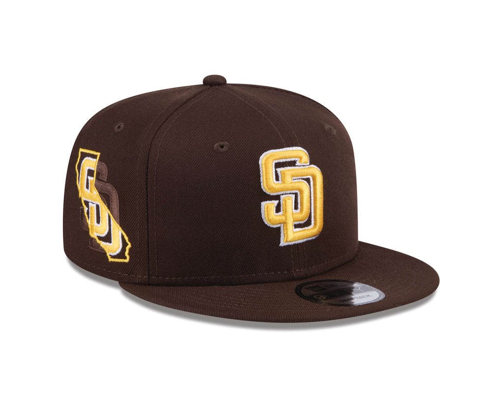New Era San Diego Padres State Outline 9FIFTY Snapback Hat product image 1, provided for visual reference and product detail