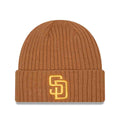 New Era San Diego Padres Color Pack Cuffed Knit- Khaki product image 1, provided for visual reference and product detail