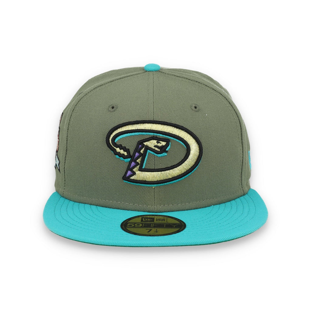 New Era Arizona Diamondbacks 10th Anniversary Side Patch 59FIFTY Fitted Hat- Olive Green product image 2, provided for