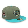 New Era Arizona Diamondbacks 10th Anniversary Side Patch 59FIFTY Fitted Hat- Olive Green product image 1, provided for