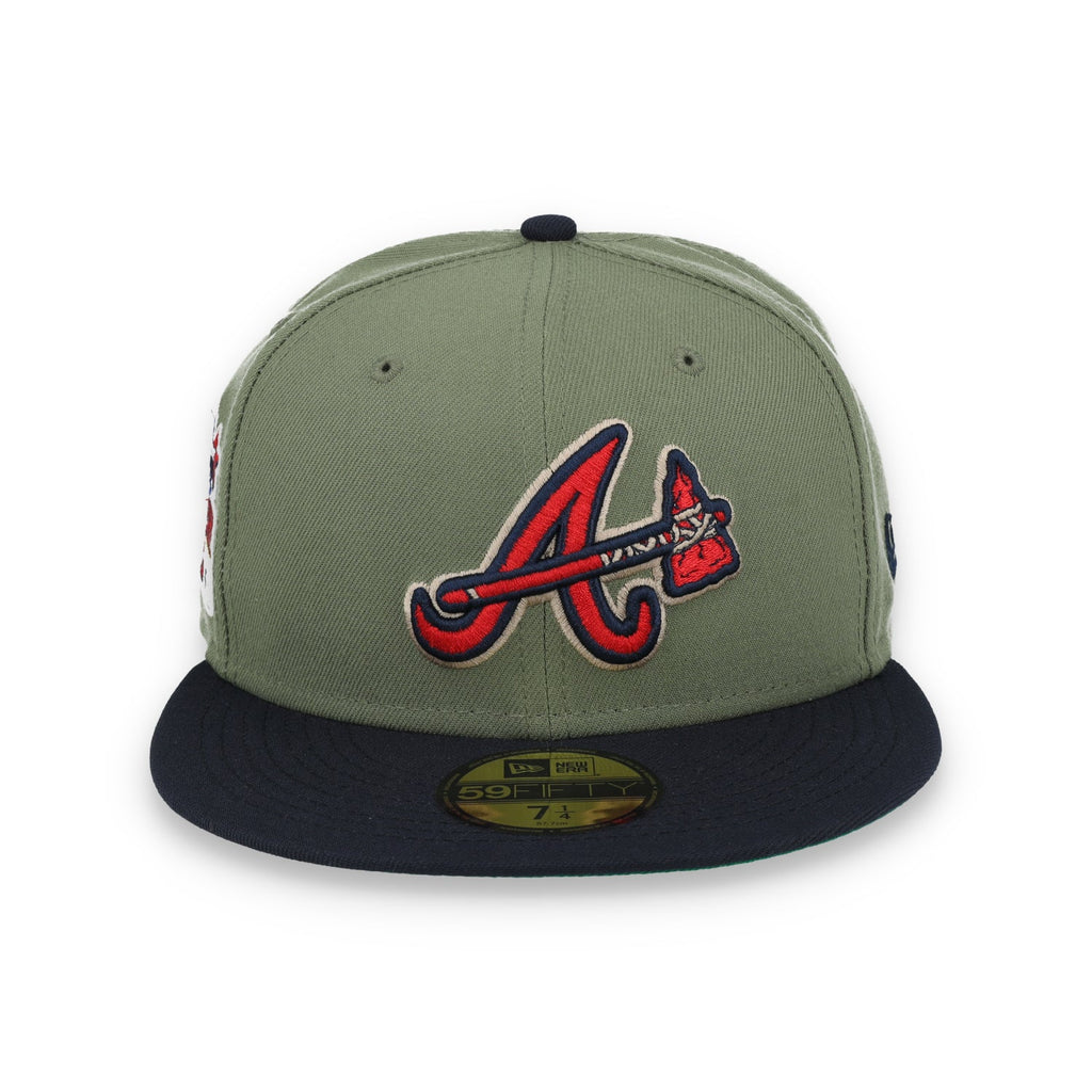 New Era Atlanta Braves 2000 All Star Game Side Patch 59FIFTY Fitted Hat-Olive Green product image 2, provided for visual