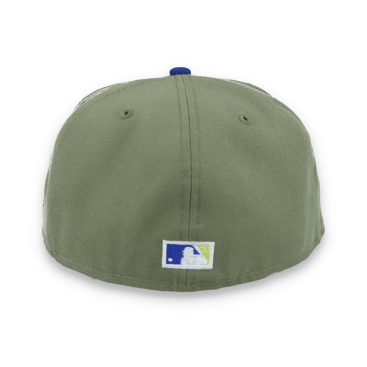 New Era Los Angeles Dodgers 60th Anniversary Side Patch 59FIFTY Fitted Hat- Olive Green product image 5, provided for visual