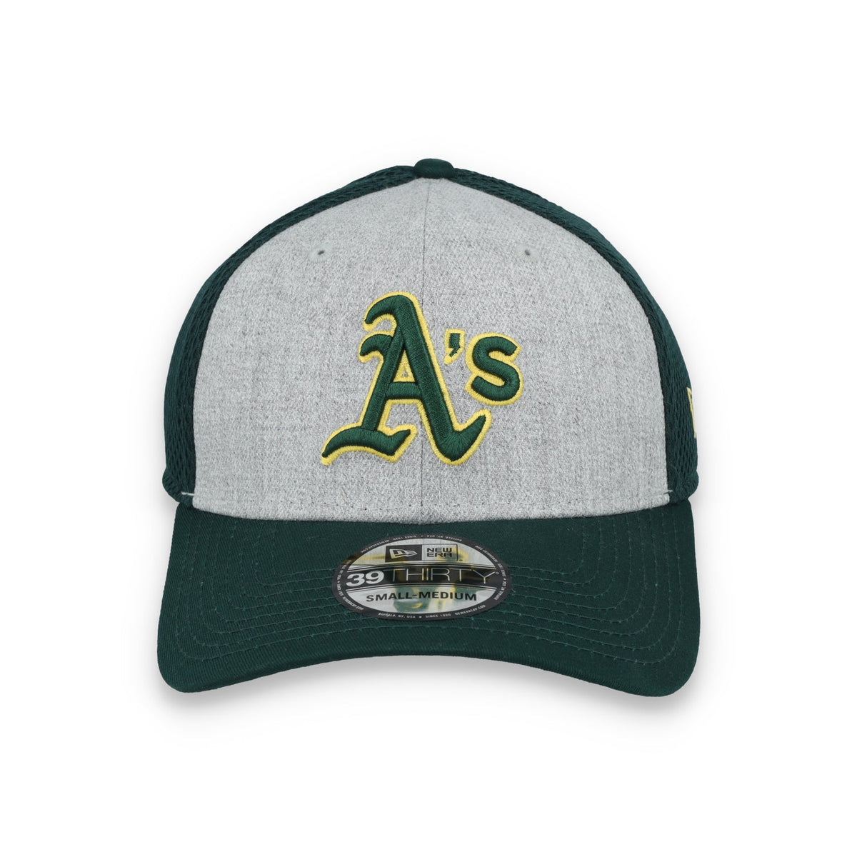 New Era Oakland Athletics Prime Neo 39THIRTY Flex Hat – Greem/Grey product image 3, provided for visual reference and