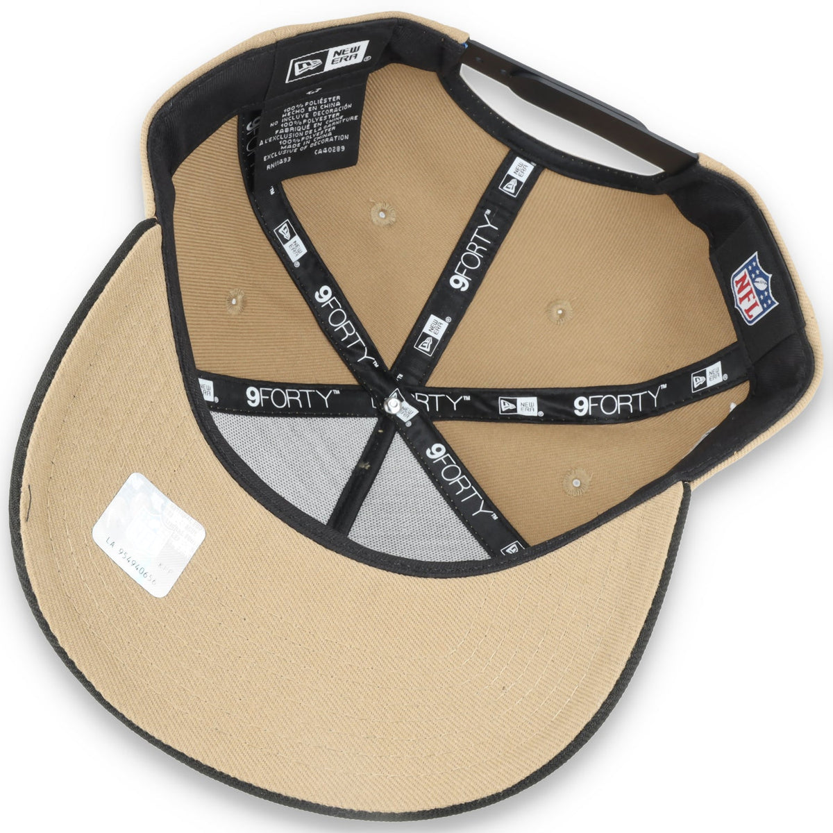 New Era Raiders 50th Anniversary Side Patch 9Forty A-Frame-Tan/Black product image 7, provided for visual reference and