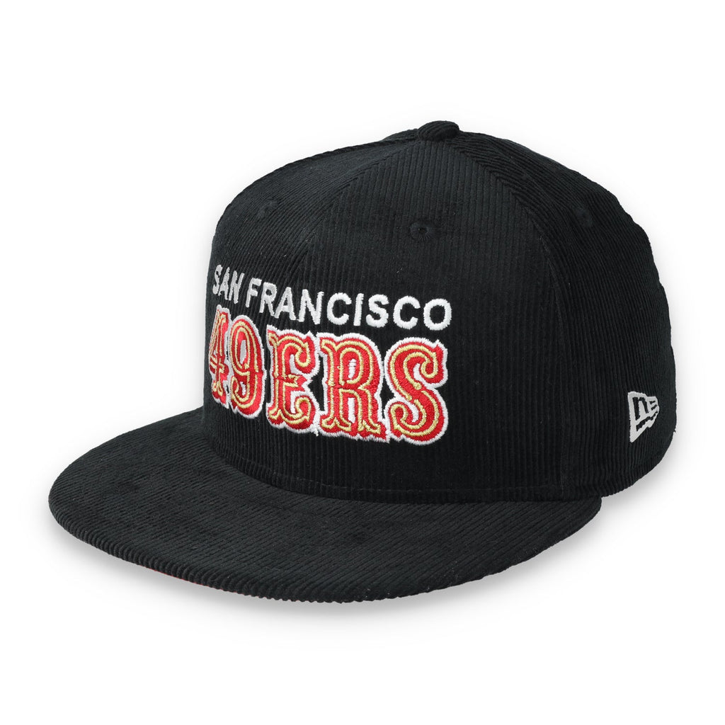 Exclusive San Francisco 49ers Corduroy 59FIFTY Fitted, 40th Anniversary Side Patch 59FIFTY Fitted Hat-Black product image 3,