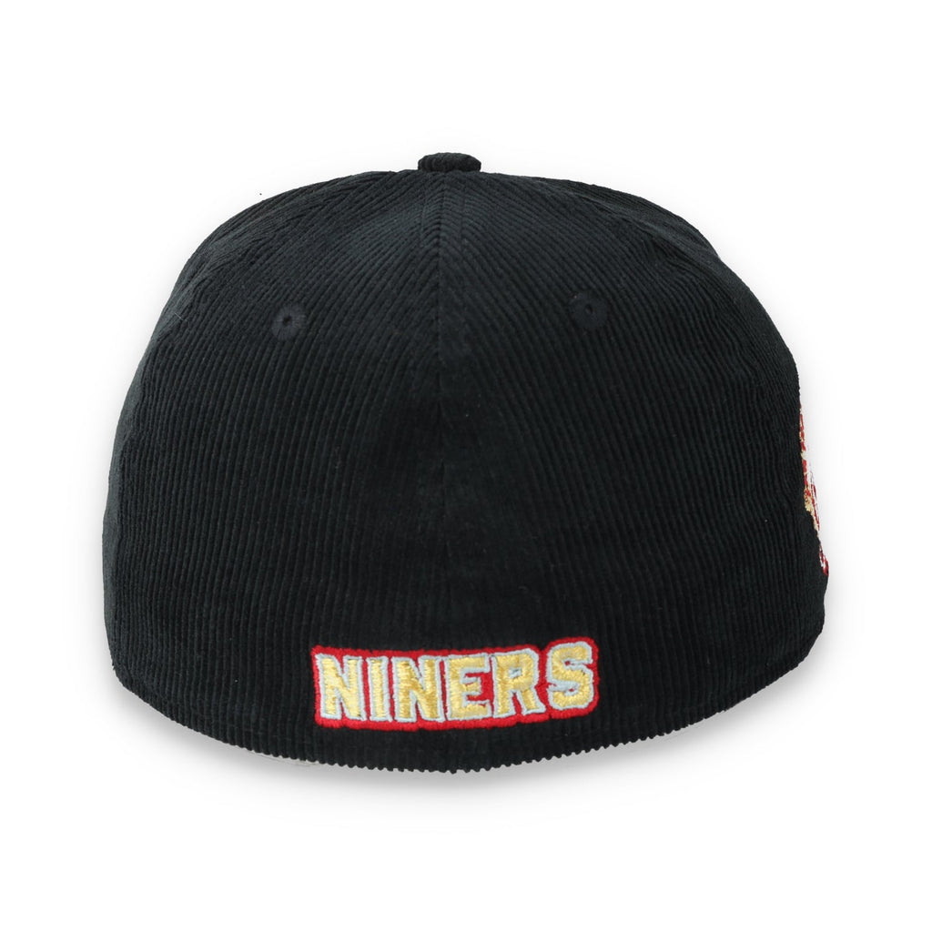 Exclusive San Francisco 49ers Corduroy 59FIFTY Fitted, 40th Anniversary Side Patch 59FIFTY Fitted Hat-Black product image 5,