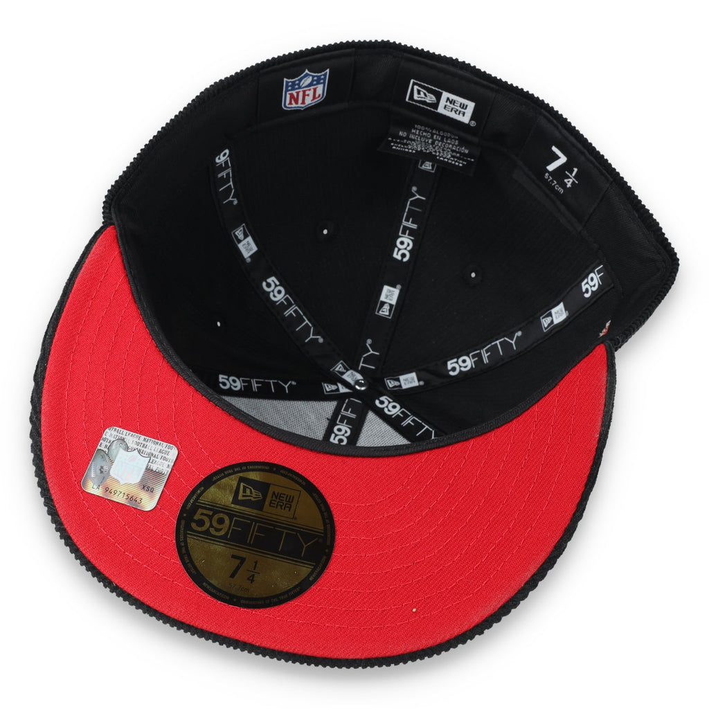 Exclusive San Francisco 49ers Corduroy 59FIFTY Fitted, 40th Anniversary Side Patch 59FIFTY Fitted Hat-Black product image 7,