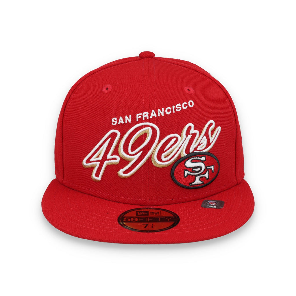 New Era San Francisco 49ers Script Sided 59FIFTY Fitted Hat product image 2, provided for visual reference and product