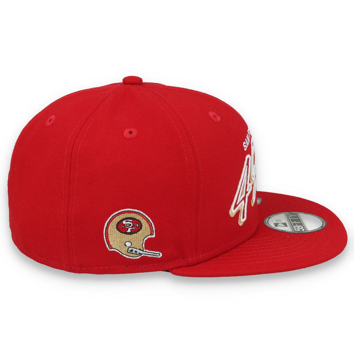 New Era San Francisco 49ers Script Sided 59FIFTY Fitted Hat product image 3, provided for visual reference and product