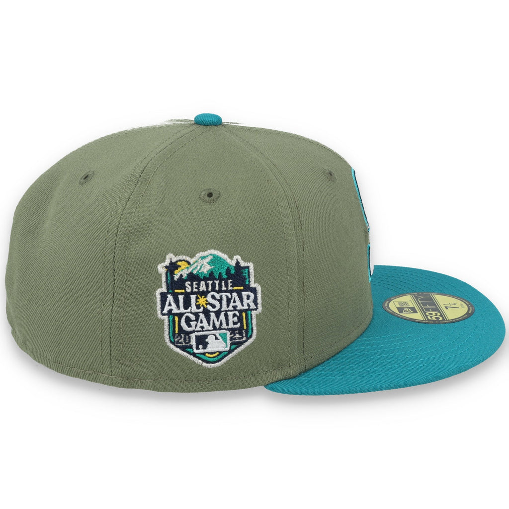 New Era Seattle Marines All Star Game 2023 Side Patch 59FIFTY Fitted Hat- Olive Green product image 6, provided for visual