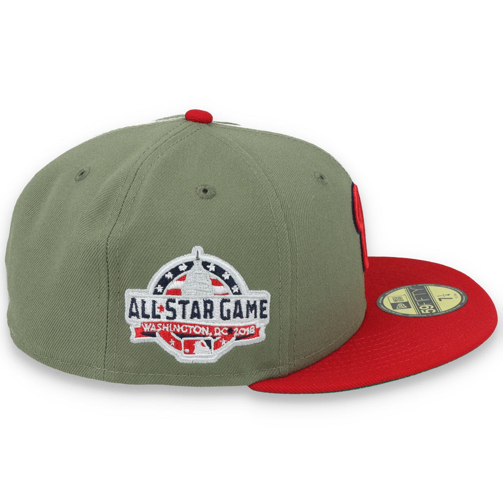 New Era Washington Nationals 2018 All Star Game Side Patch 59FIFTY Fitted Hat- Olive Gren product image 6, provided for