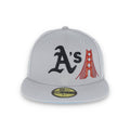 New Era Oakland Athletics Bay Bridge Patch 59FIFTY Fitted-Grey product image 1, provided for visual reference and product