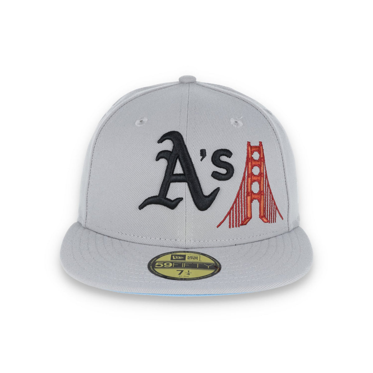 New Era Oakland Athletics Bay Bridge Patch 59FIFTY Fitted-Grey product image 1, provided for visual reference and product