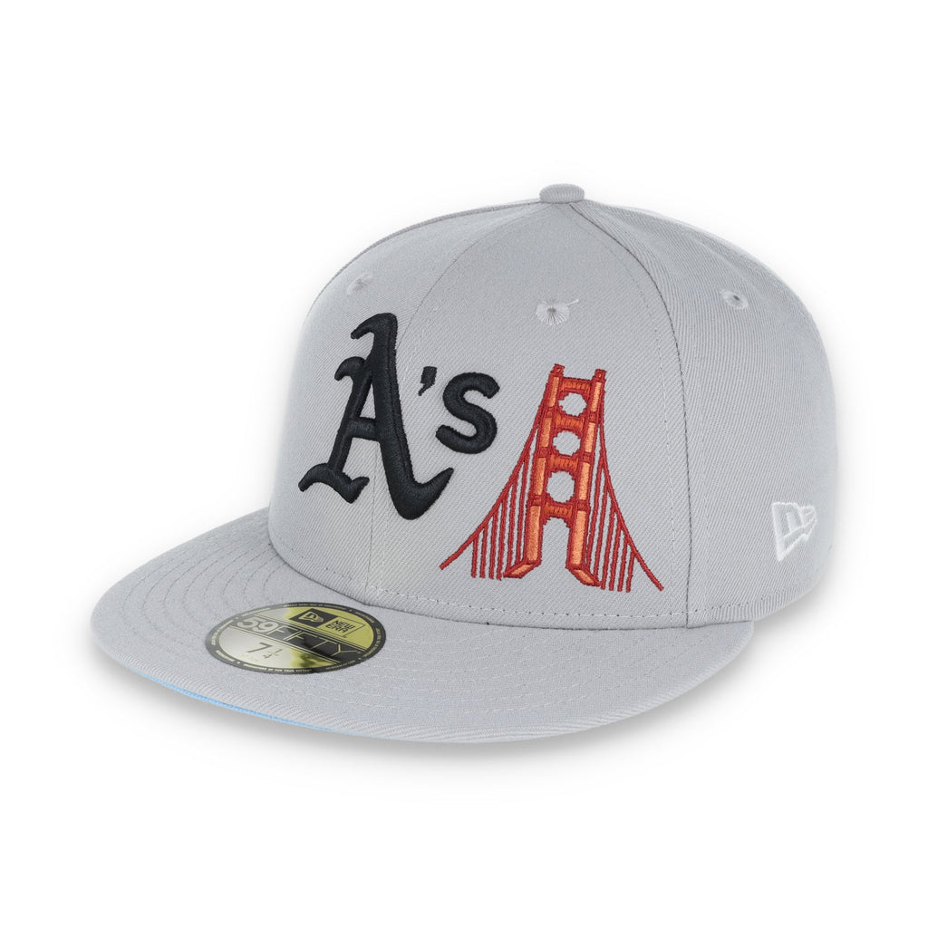 New Era Oakland Athletics Bay Bridge Patch 59FIFTY Fitted-Grey product image 3, provided for visual reference and product