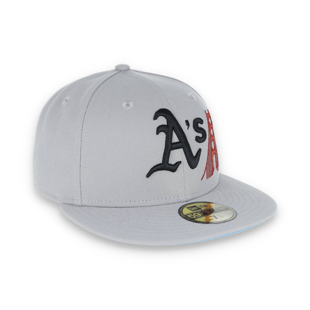 New Era Oakland Athletics Bay Bridge Patch 59FIFTY Fitted-Grey product image 2, provided for visual reference and product