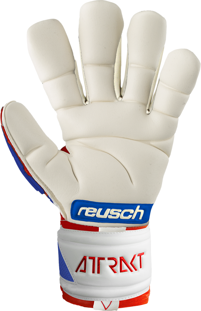 Reusch Attrakt Freegel Gold Finger Support-Stunning Red/White/Blue product image 2, provided for visual reference and