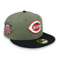 New Era Cincinnati Reds 150th Anniversary Side Patch 59FIFTY Fitted Hat- Olive Green product image 1, provided for visual