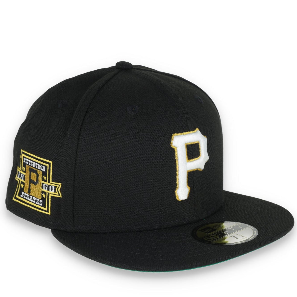New Era Pittsburgh Pirates Metallic Logo 1960 Side Patch 59FIFTY Fitted - Black product image 1, provided for visual
