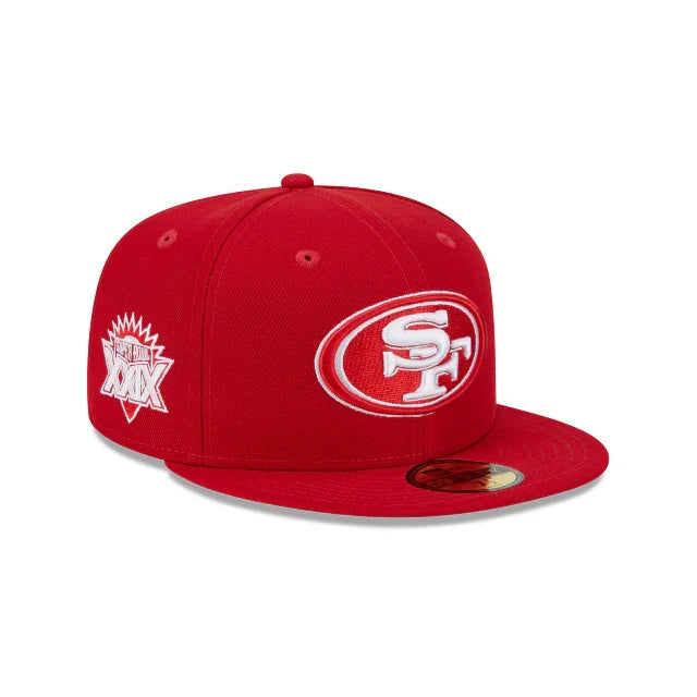 New Era San Francisco 49Ers Super Bowl Side Patch 59Fifty Fitted-Red/White product image 1, provided for visual reference