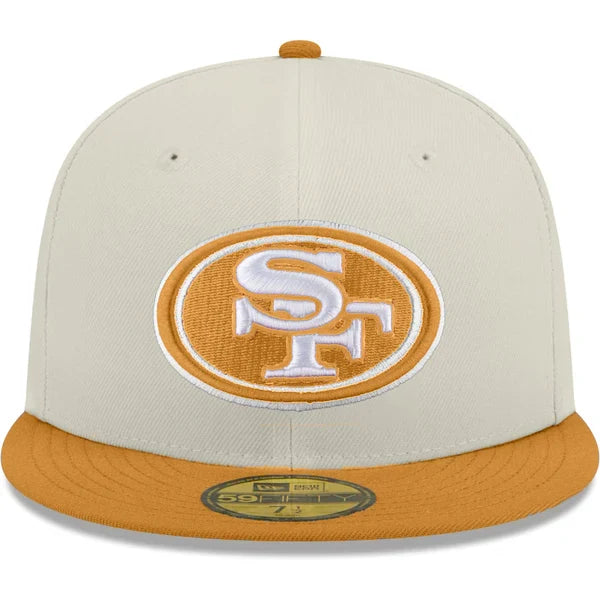 New Era San Francisco 49ers 2-Tone Color Pack 59FIFTY Fitted Hat-Stone/Light Bronze product image 2, provided for visual