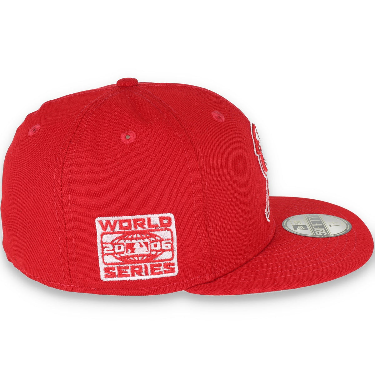 New Era St. louis Cardinals Side Patch 2006 World Series 59fifty Fitted Hat-Scarlet product image 6, provided for visual