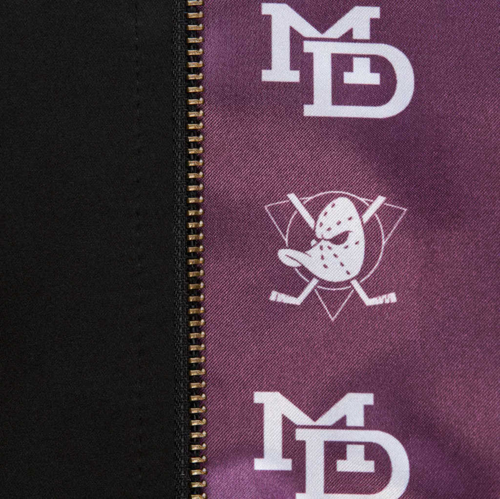 Anaheim Ducks Mitchell & Ness Satin Bomber Vintage Full-Zip product image 7
