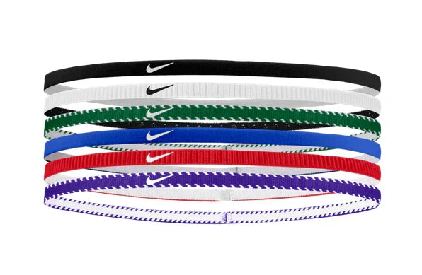 Nike Flex Classic Slim Headbands 6-Pack - Royal/University Red/White product image 1, provided for visual reference and