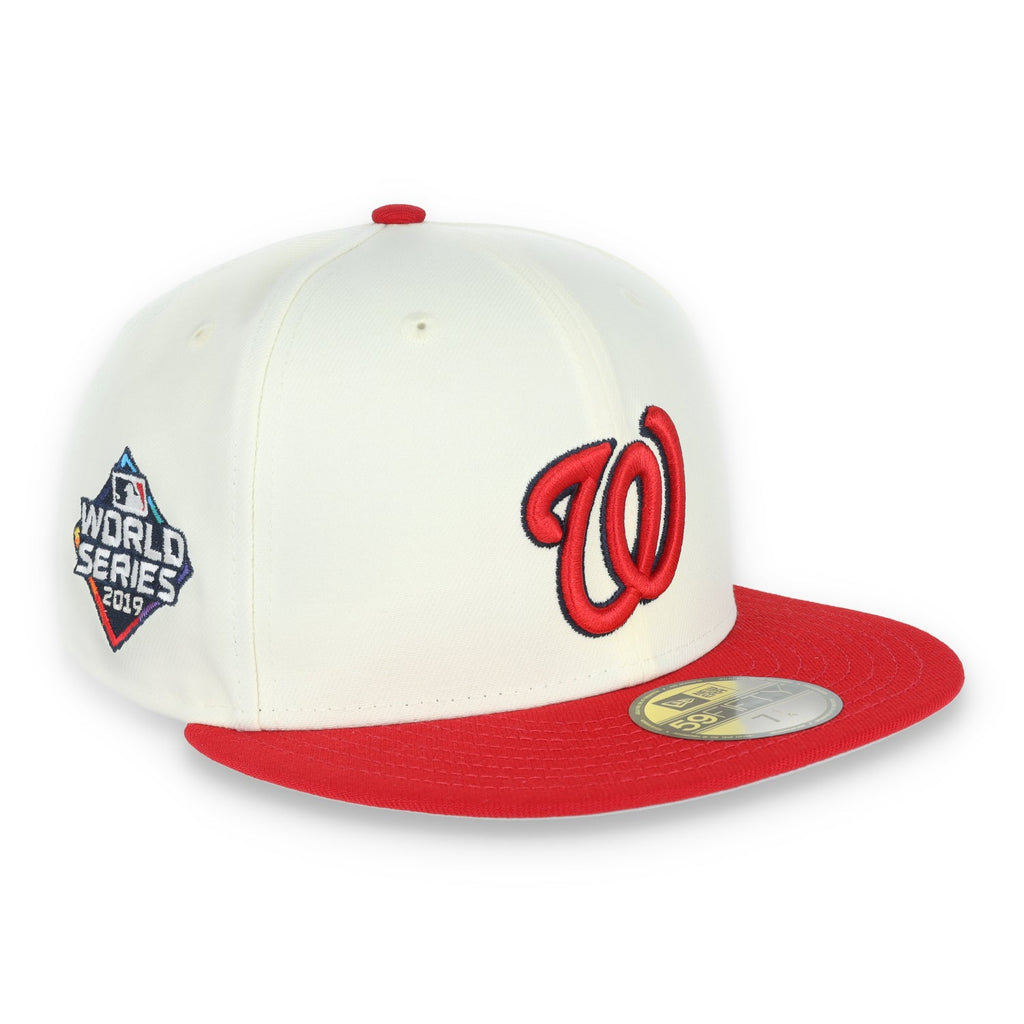 New Era Washington Nationals 2019 World Series Side Patch Throwback White 59FIFTY Fitted product image 1, provided for