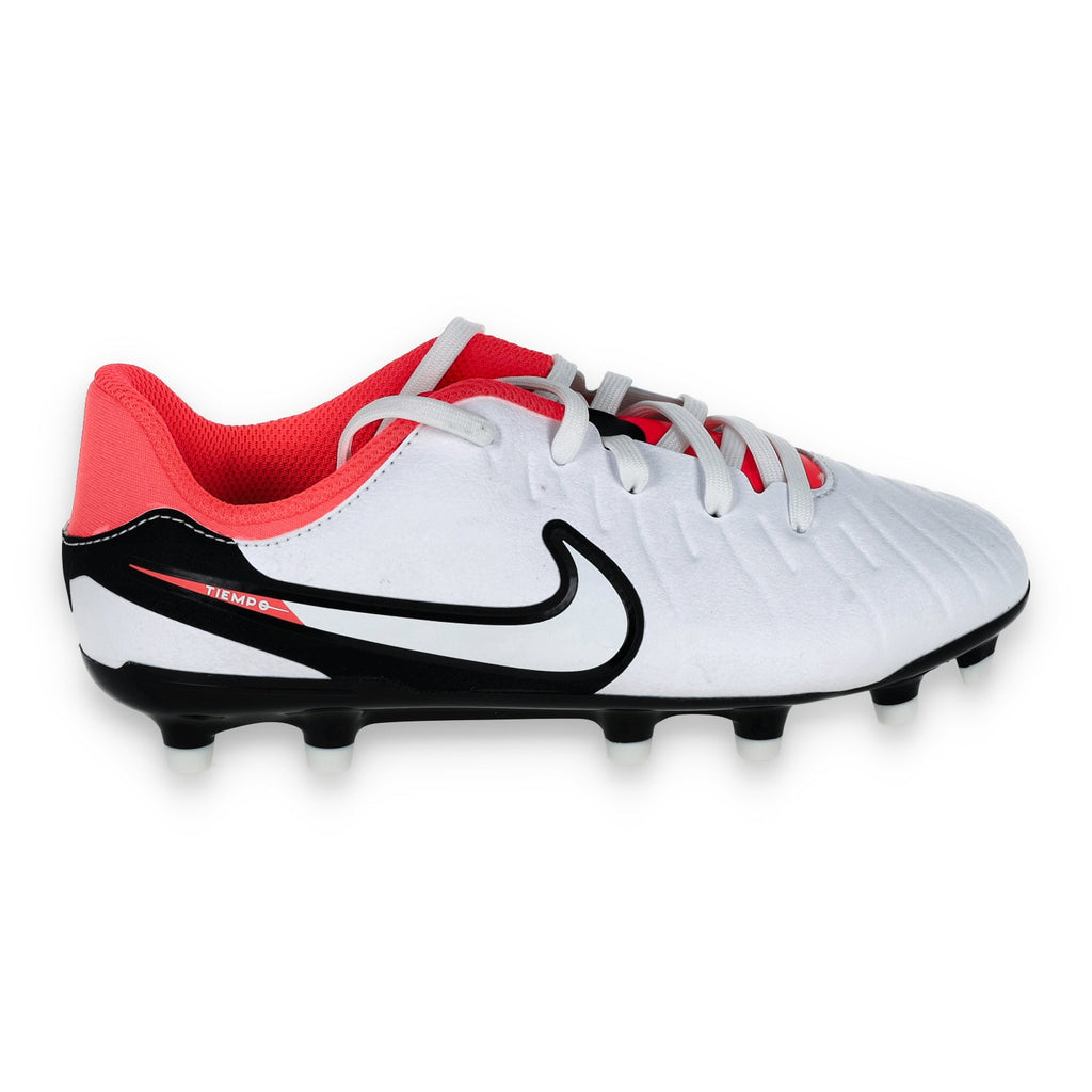 Nike Jr. Tiempo Legend 10 Academy FG-White/Black-Bright Crimson product image 1, provided for visual reference and product