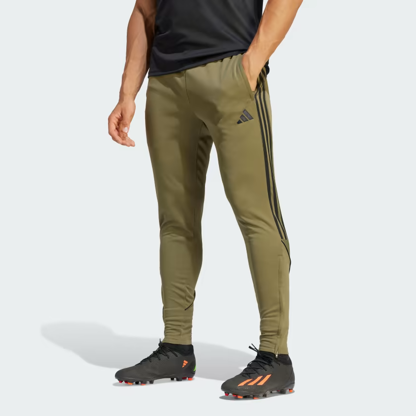 Adidas Men Tiro23 League Pants-Olive Strata / Black product image 1, provided for visual reference and product detail review