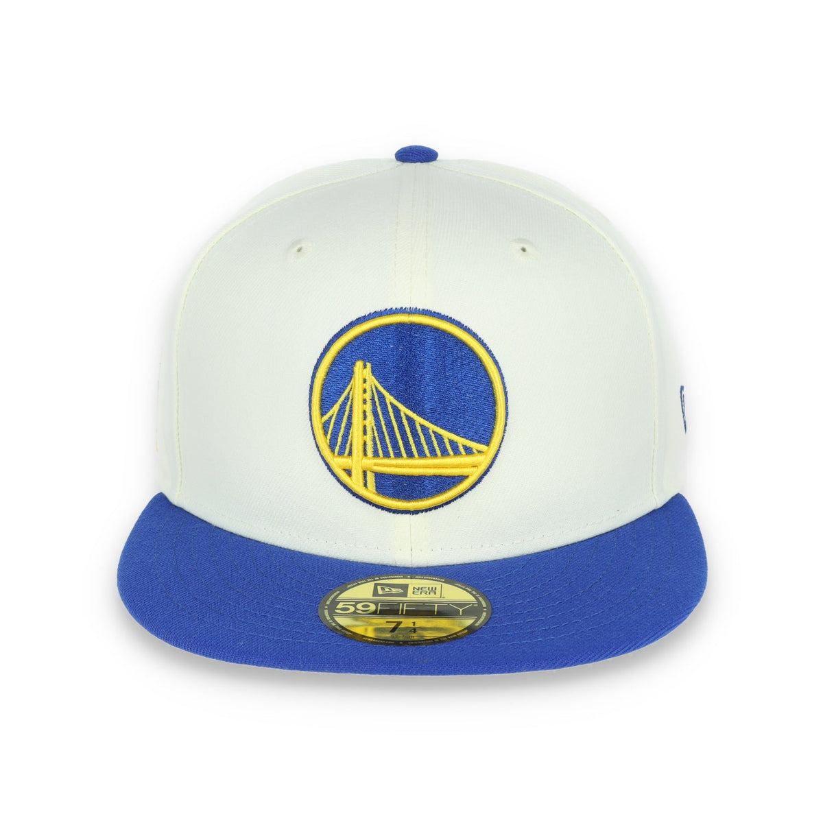 New Era Golden State Warriors Retro E1 59FIFTY Hat-Cream/Royal product image 2, provided for visual reference and product